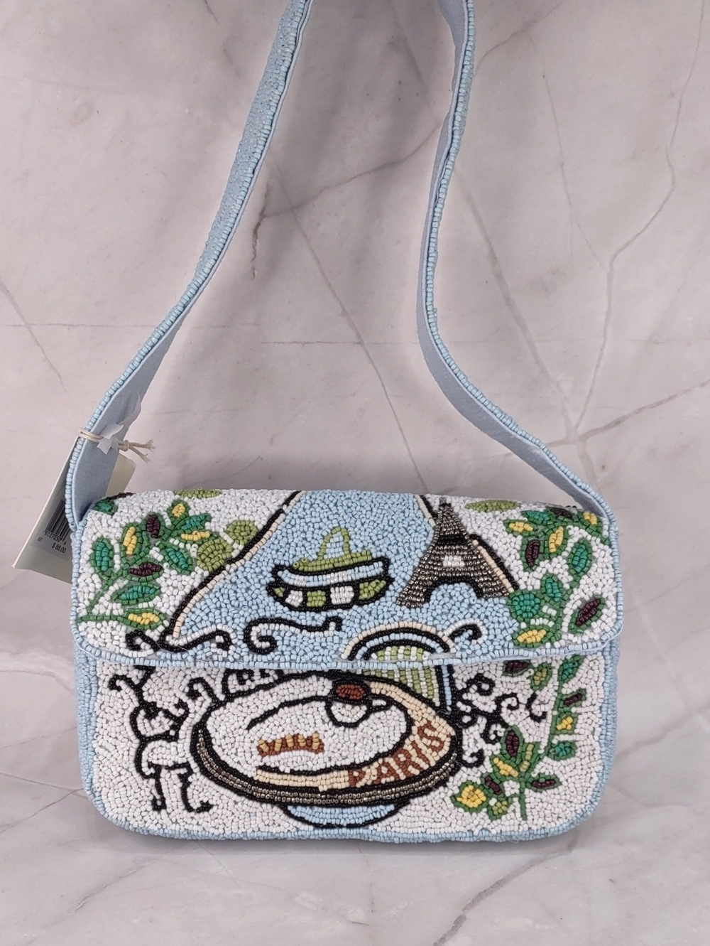 Beaded "Paris" Shoulder Bag